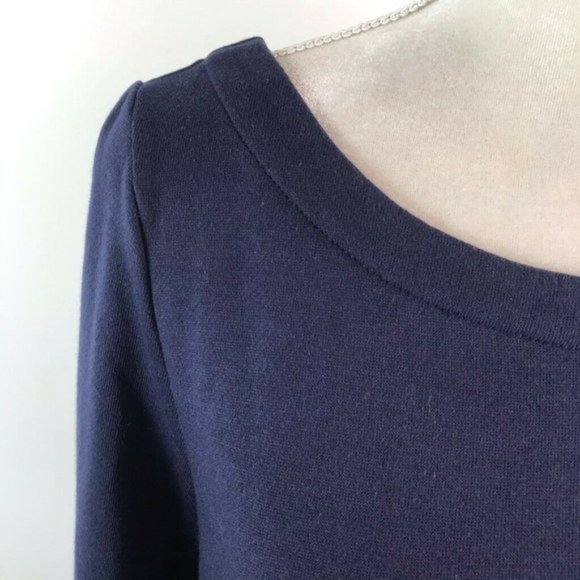 ModCloth- Jewel Neck 3/4 Ruffle Hem Top - Picture 3 of 9